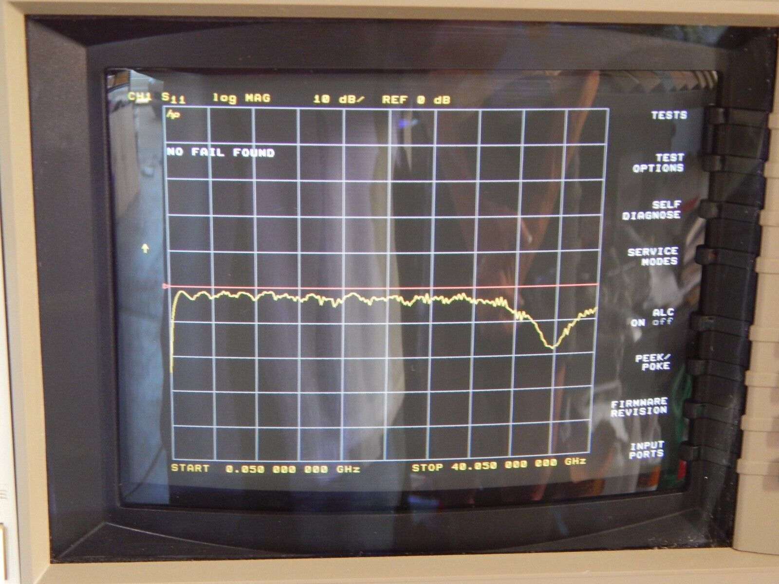 Agilent/Keysight 8722C w/001, 010 s/n 3232A02918 Network Analyzer, 50Mhz-40GHz Agilent/Keysight 8722C w/001, 010 s/n 3232A02918 Network Analyzer, 50Mhz-40GHz